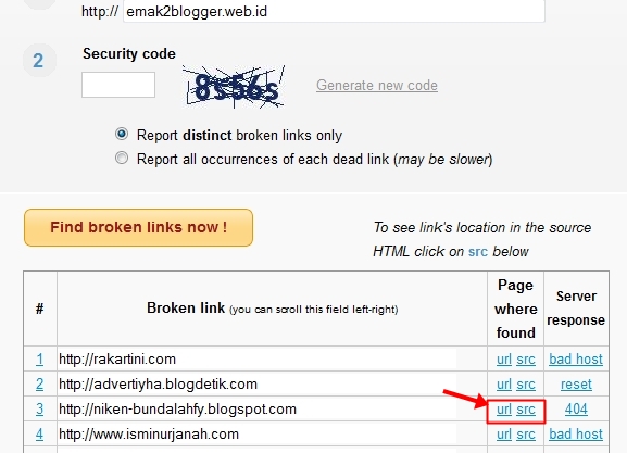broken link checker